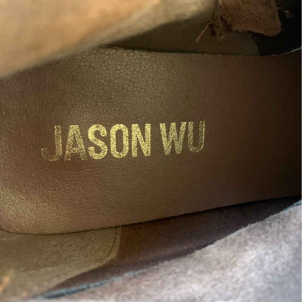 Jason Wu Dark Brown Suede Pointed Toe Ankle Booties - Picture 14 of 15